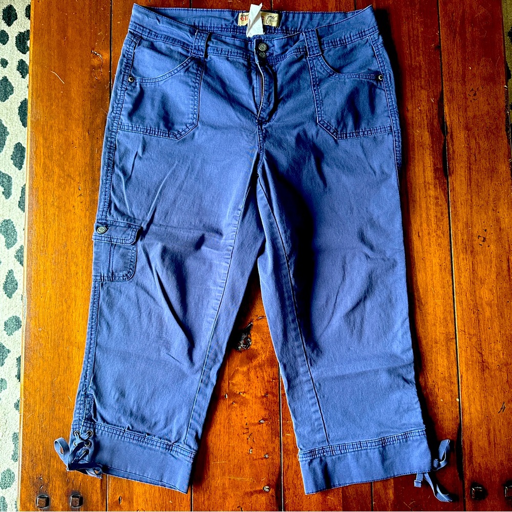 Just My Size Navy Blue Classic Capri's (XL)